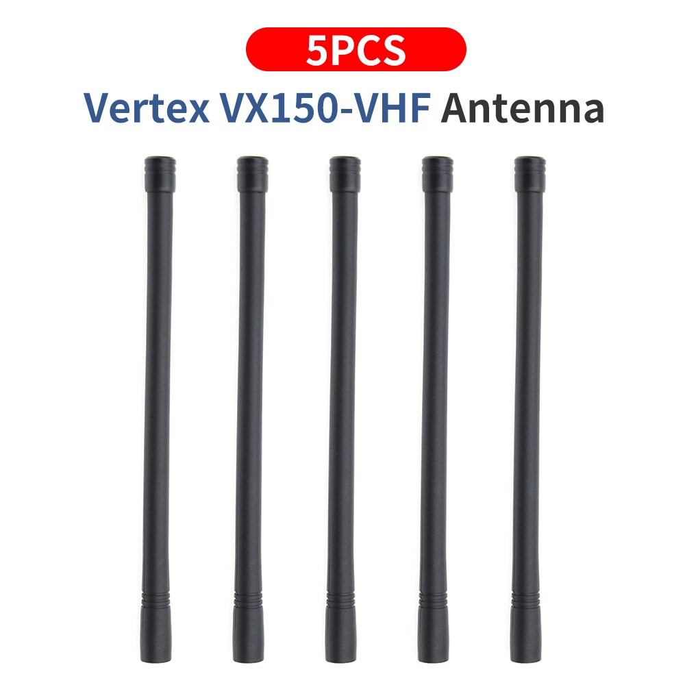 Antena estándar de núcleo de cobre de alta ganancia VHF 136-174MHz para Radios Vertex, VX-160, VX-180, VX-231, walkie-talkie, paquete de 5