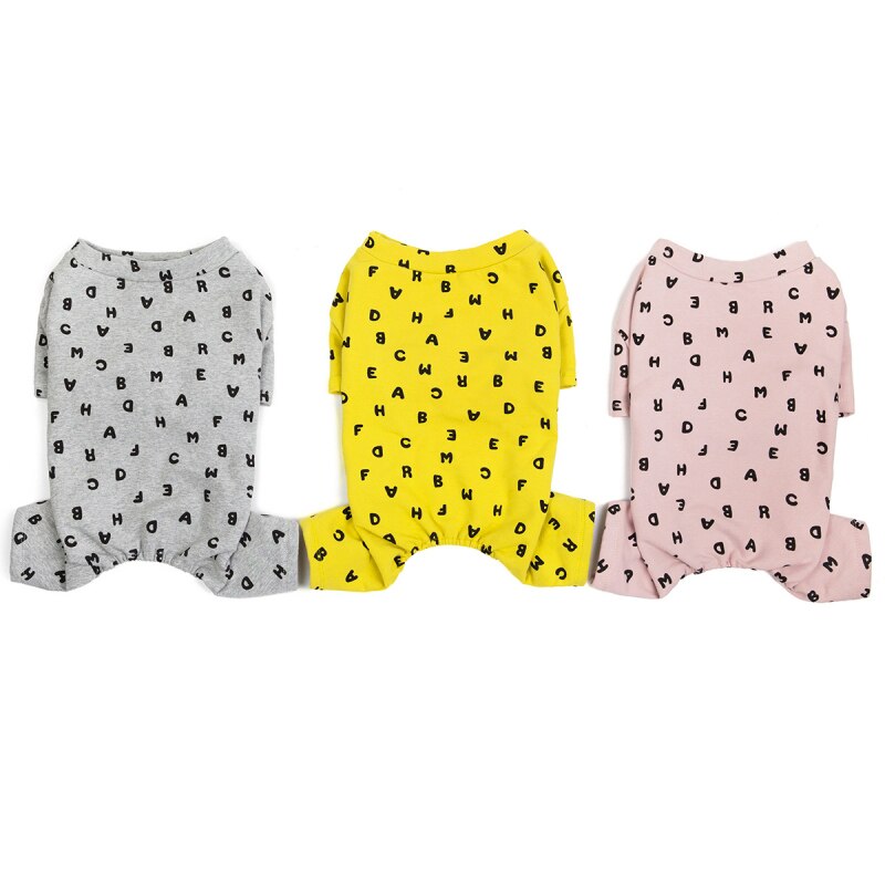 Bomuldshund pyjamas jumpsuit mops fransk bulldog tøj schnauzer tøj kæledyr outfit overall puddel bichon hund pyjamas pijamas
