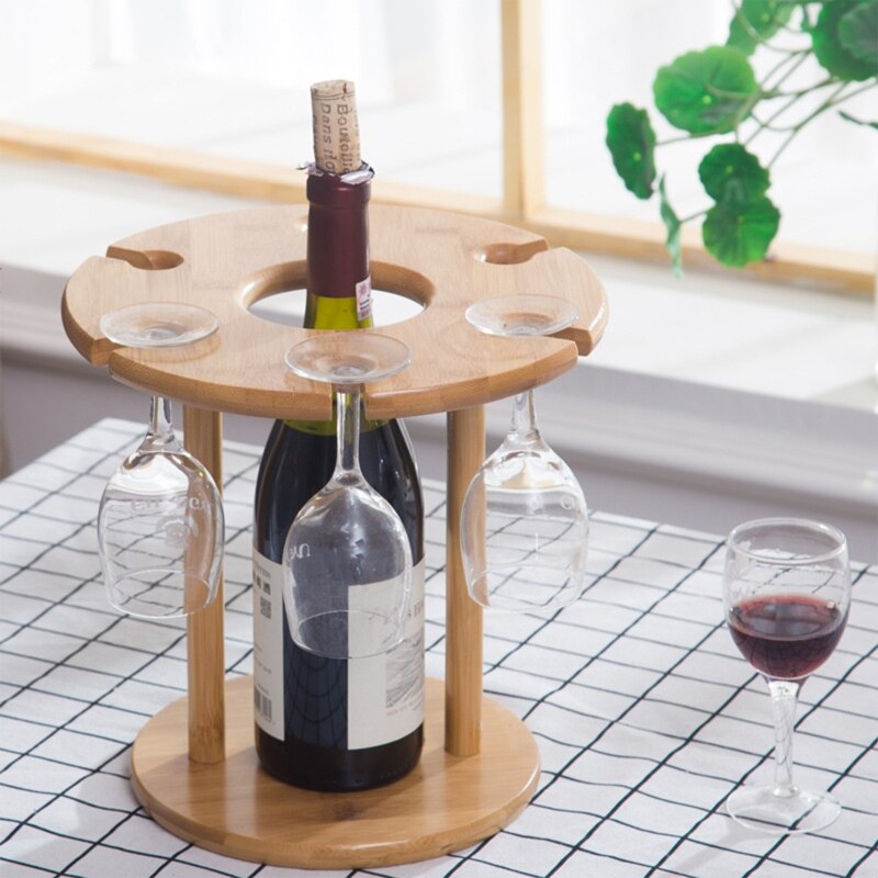 Bamboo Wine Glass Drying Rack Storage Shelf Bottle... – Vicedeal