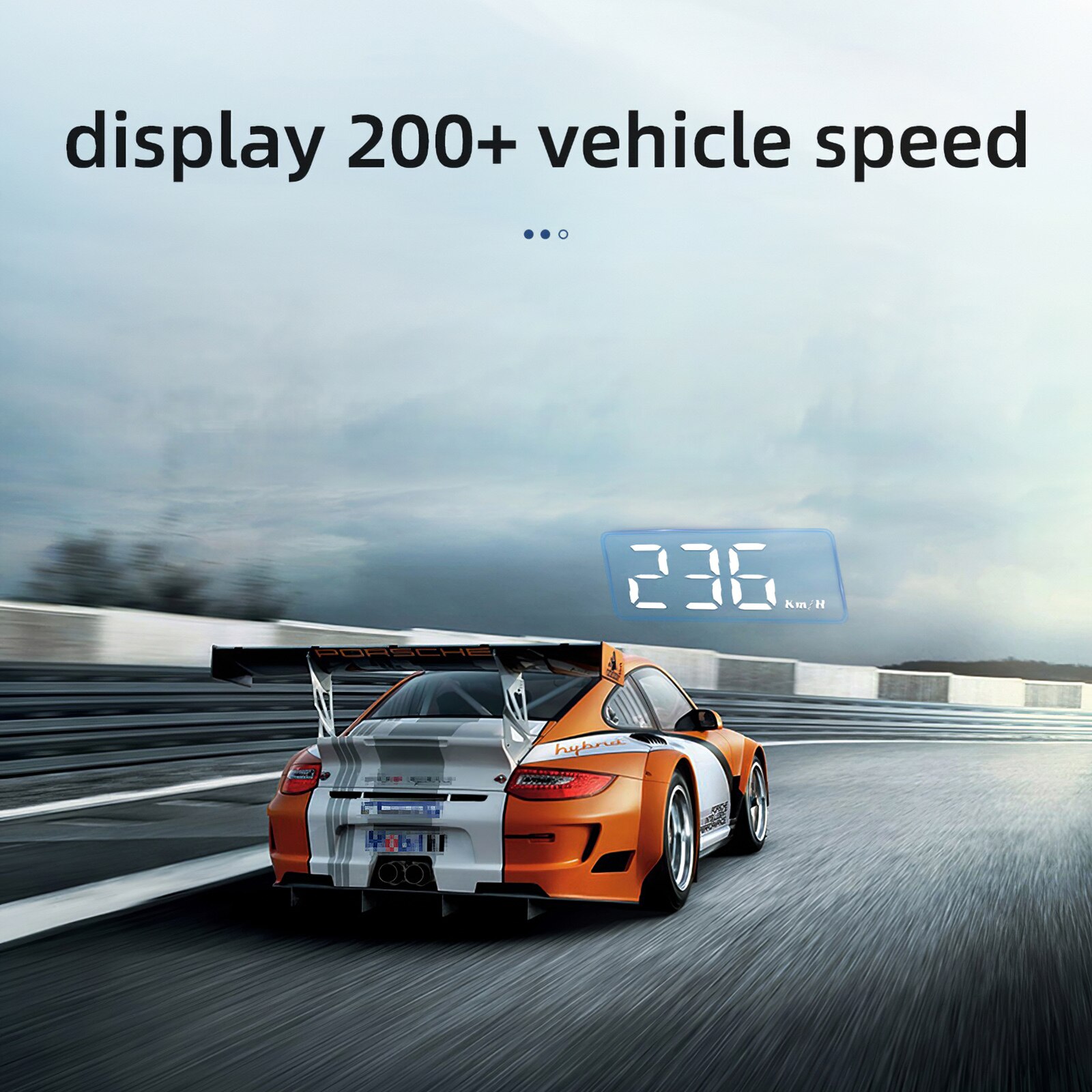 HUD Head Up Display Digital Trip Automobile Computer High-Definition Speedometer Durable Multifunction With Alarming Function