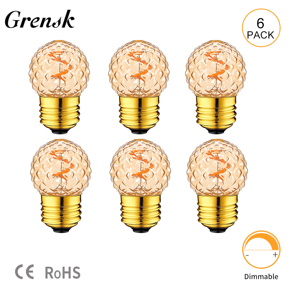 Vintage led-spiralformad glödlampa  g40 st bärnstensfärgad glaslampa 1.5w e27 st dimbara edison-ljusbolllampa för pendelkrona dekorativ lampa: Blå / 1 st