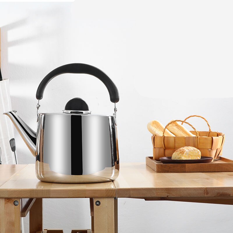 Bouilloire épaissie en acier inoxydable | Bouilloire à sifflet, bouilloire de grande capacité, cuisinière à gaz et à Induction, bouilloire universelle, sifflage