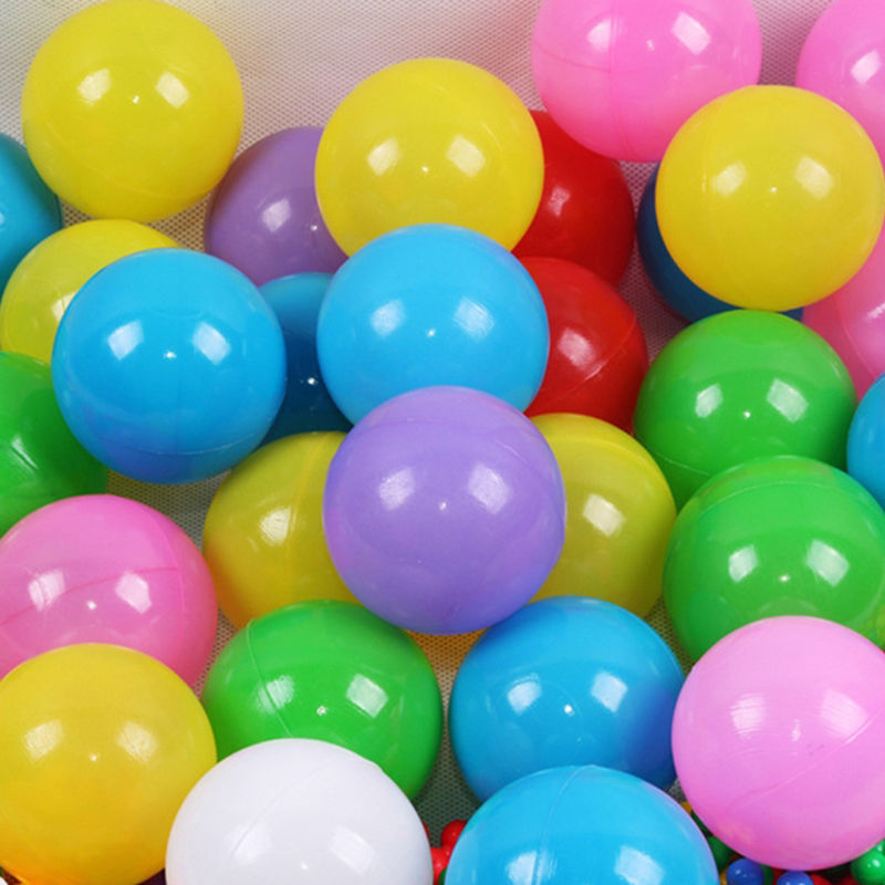 100 stk/parti xiangtat farverig blød plastik vandpool havbølgebold baby sjovt legetøj stress luftbold udendørs sjov sport