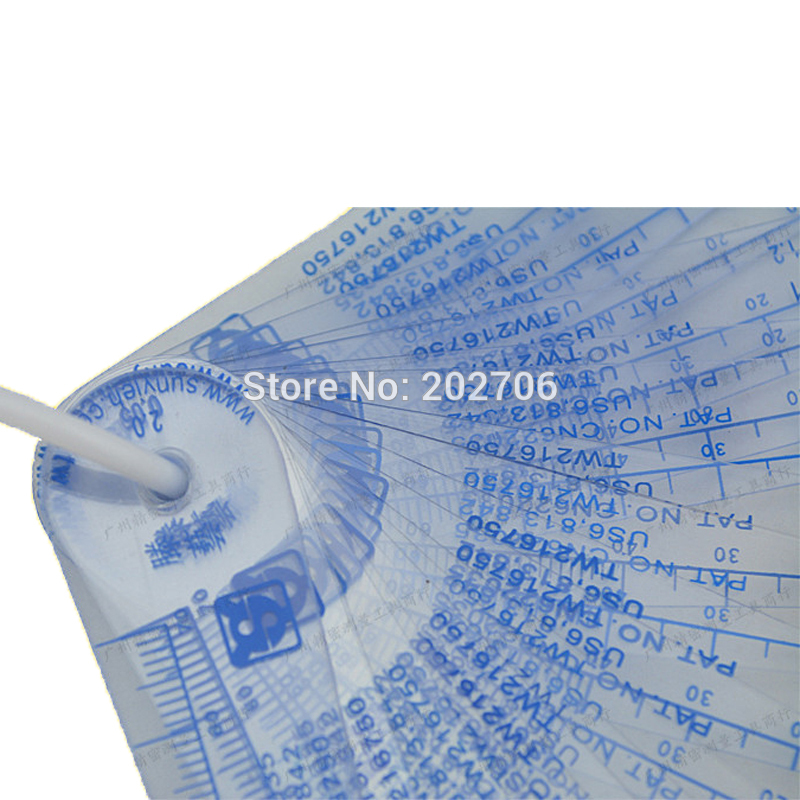 Jauge d&#39;épaisseur de bouchon en plastique, outil de mesure de remplissage d&#39;écart avec feuille en PVC, 0.05-1.5-2.0-3mm, 20 pièces (Taiwan)
