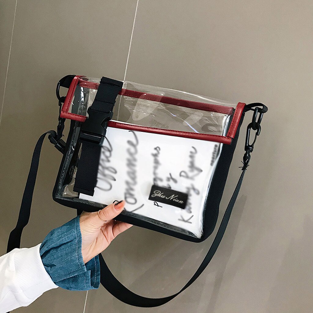 Transparante Pvc Straat Bolsa Feminina Vrouwen Messenger Bags Handtas Meisjes Schoudertassen Voor Vrouwen Schoudertas Vrije Tijd Tas