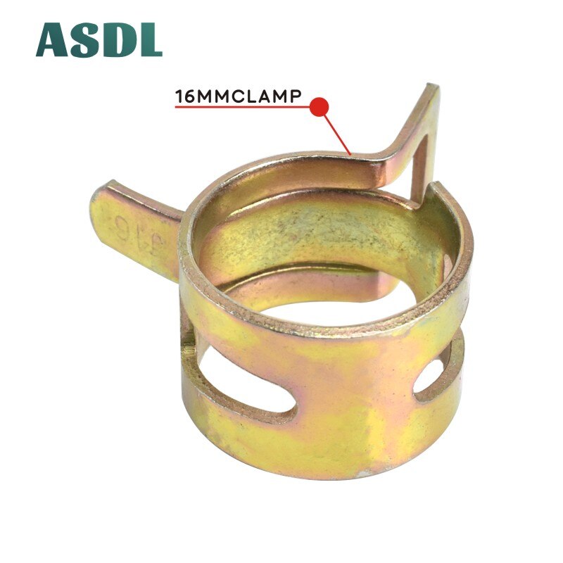 6-13mm fjederbånd type brændstof vakuum slange silikone rør rør klemme clip stål zinkbelagte klemmer #