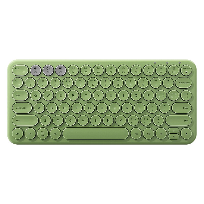 EAOR Portable Bluetooth Keyboard Mouse Set Mute Rechargeable Mini Wireless Keyboard for iPad Tablet Phone Laptop Android iOS MAC: Green