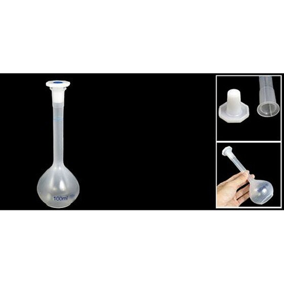 laboratoire de chimie clair en plastique blanc Vase en forme de béchers à mesurer flacons 100ml