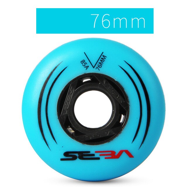 100%  originale seba inline skate hjul 85a til slalom og 90a til glidende rulleskøjtehjul 72 76 80mm 8 stk/sæt patines dæk: Blå 76mm 85a