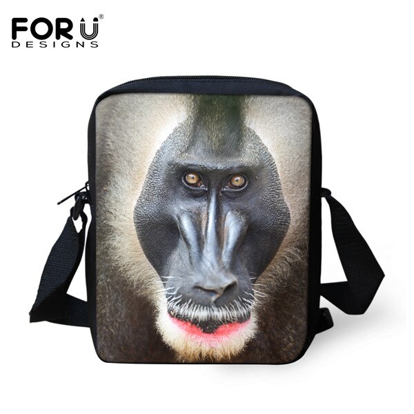 Famous Monkey Men Messenger Bags 3D Zoo Aniamal Man Mini Crossbody Bags Brand Casual Male Travel Bag: 3140E