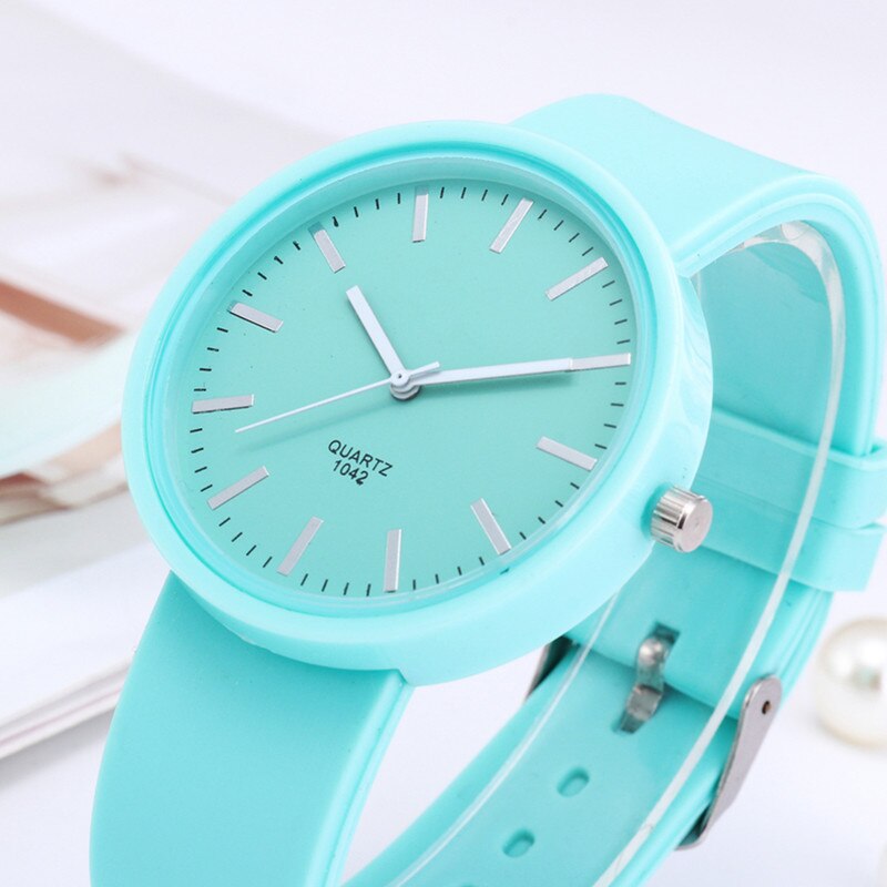 neue Frauen Uhren Ins Trendy Candy Farbe Armbanduhr Koreanische Silikon Band Quarzuhr Reloj Mujer Relogio Feminino