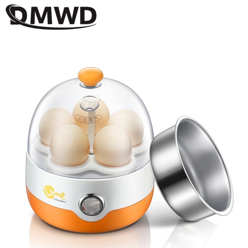 DMWD Multifunctional Mini Electric Egg Cooker Boiler Breakfast Maker Food Heating Steamer For 1 People Automatic Power Off 220V