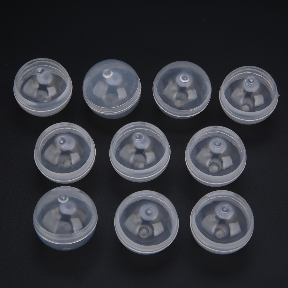 Cápsulas de juguete transparentes PP para máquina expendedora, juguetes redondos vacíos, bola para máquina expendedora, 28mm de diámetro, 10 Uds.