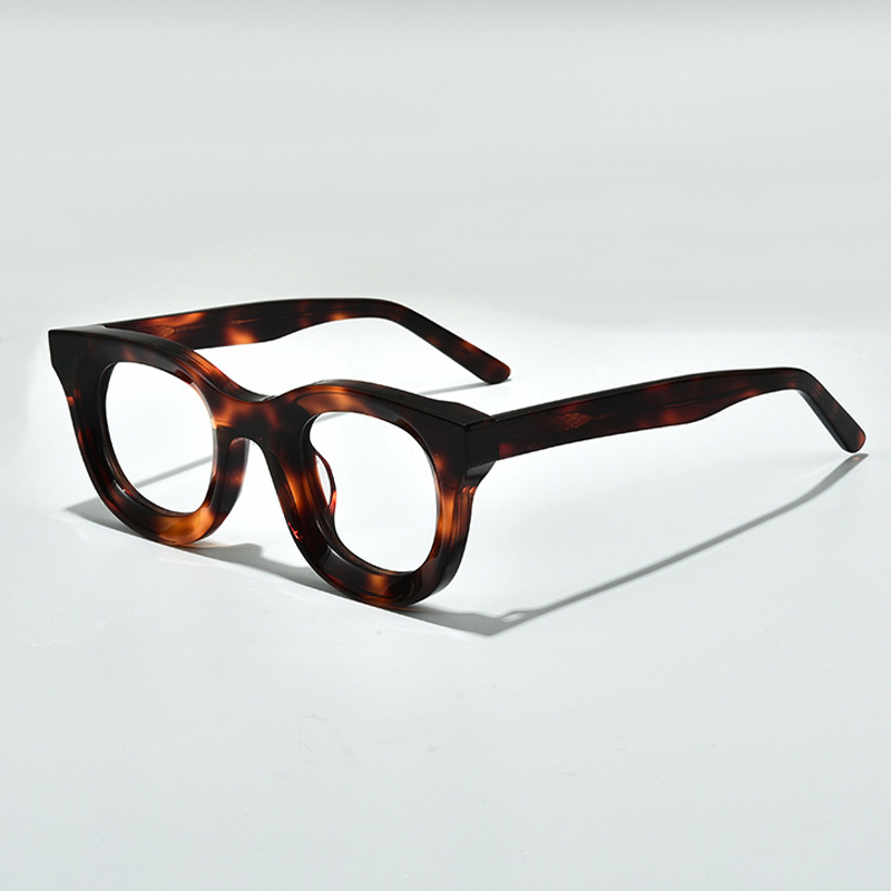 Vintage matt tykk acetat firkantet briller innfatning menn kvinner trendy briller koreansk håndlaget retro helinnfatning briller