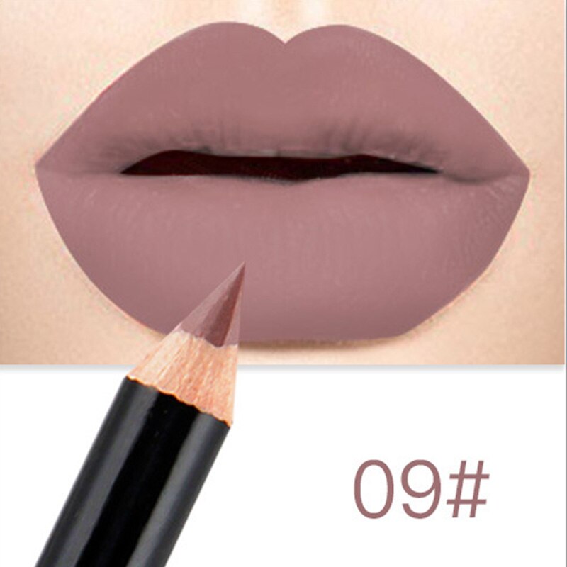 12 färger lipliner makeup vattentät lip liner penna set hjl 2018: 9