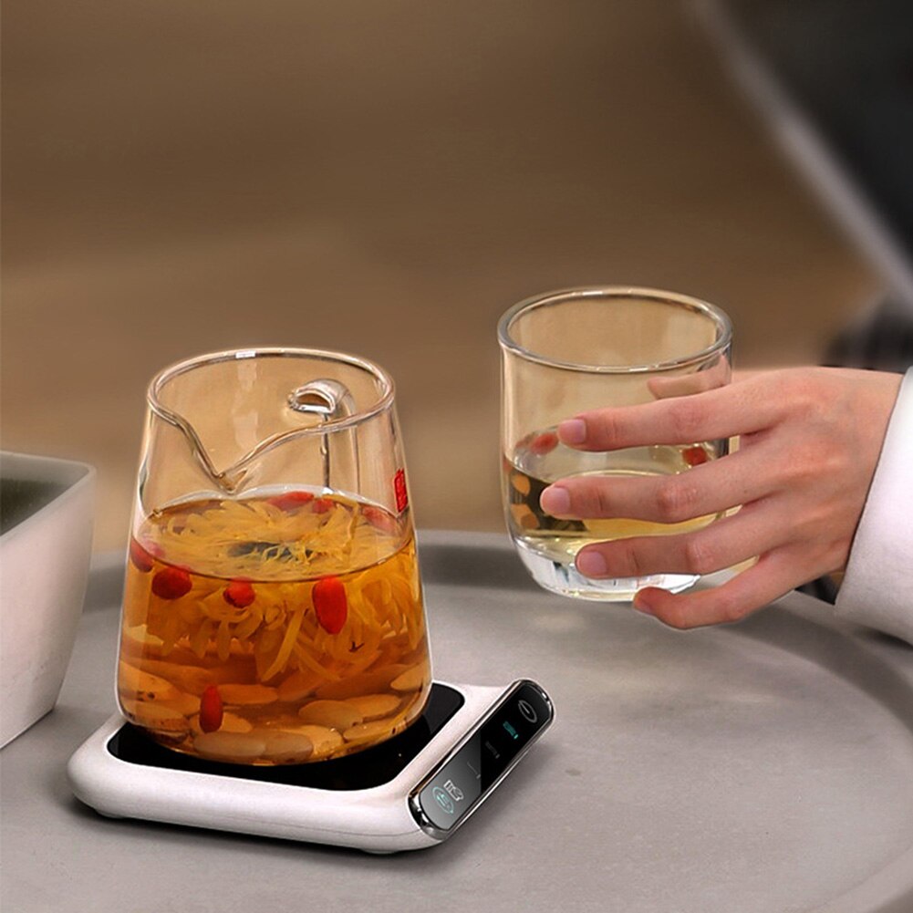 Mug Warmer USB Cup Heater Desktop Heated Coaster for Coffee Milk Tea 3 Temperatures Adjustable Cup Warming Pad Christmas