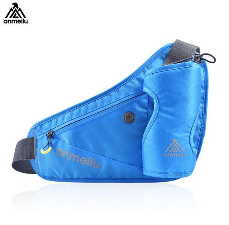 ANMEILU Mannen Vrouwen Running Taille Pack Hydratatie Riem Voor 710 ml Water Flessen Hip Pouch voor Marathon Running Wandelen Fietsen: Only Blue