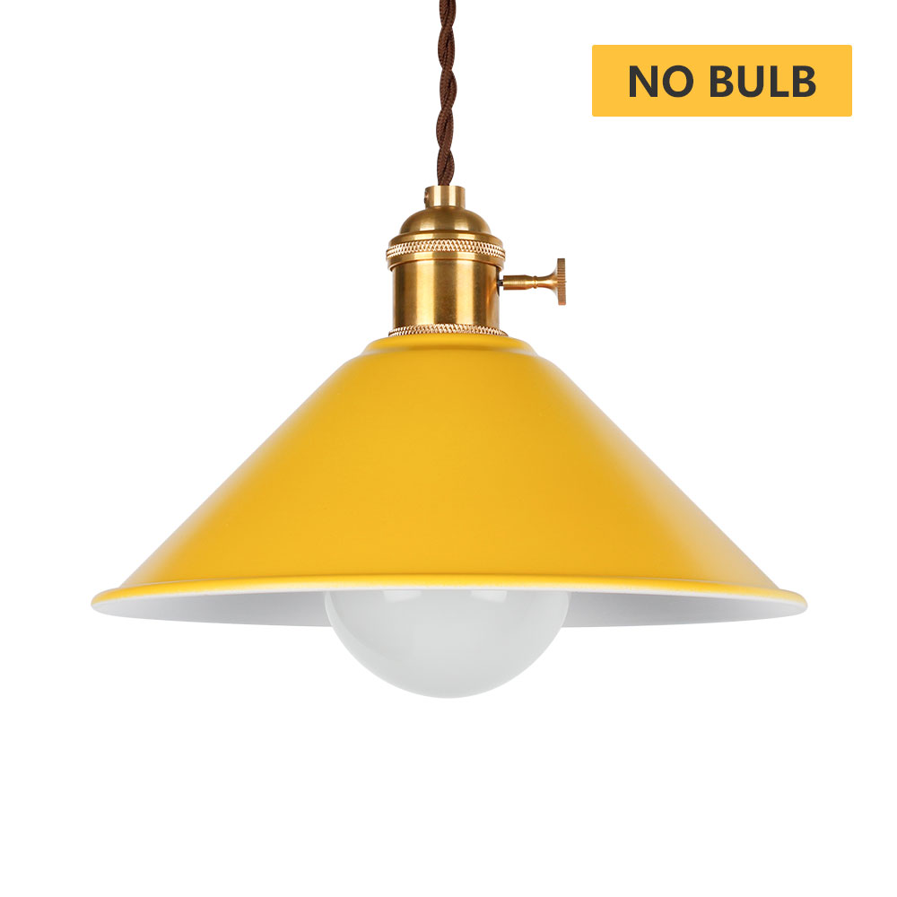 Moderne Nordic Hanglamp LED hanglamp Amerikaanse Opknoping Lamp kleurrijke lamp armatuur woonkamer slaapkamer decoratie verf: Yellow No Bulb / 2 Pieces