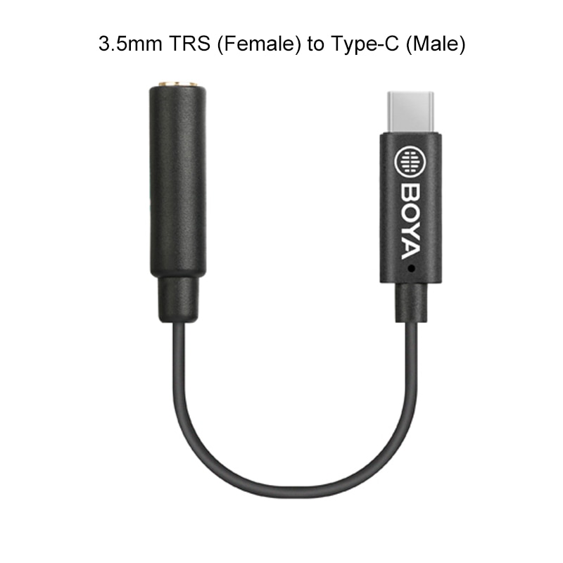 BOYA-Cable adaptador BY-K6 de 3,5mm TRS hembra a tipo C para DJI OSMO Pocket, estabilizador de vídeo, cardán, conectar al micrófono de la cámara