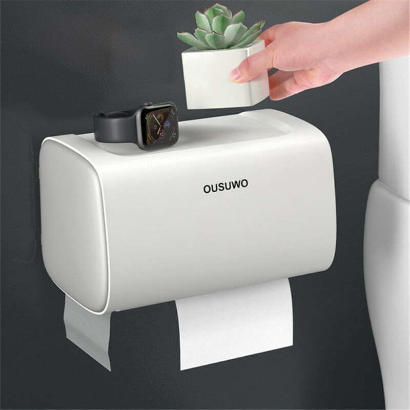 Tray Roll Paper Tube Storage Box Toilet Paper Holder Waterproof Wall Mounted Toilet Paper Tray Tissue Box Shelf Bathroom Product