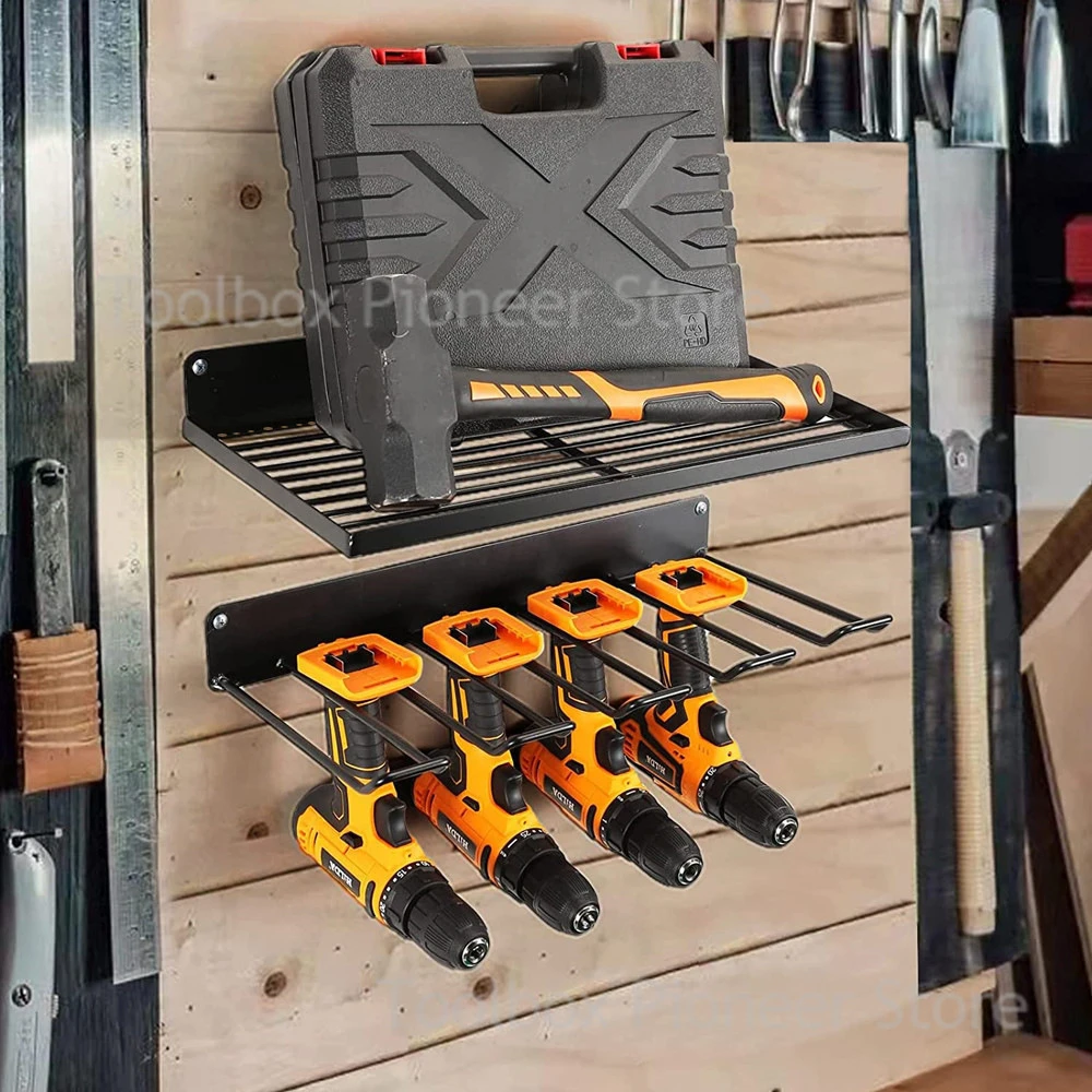 Support de rangement mural pour outils électriques, armoire à outils flottante, support de perceuse électrique, support de rangement robuste pour atelier et Garage