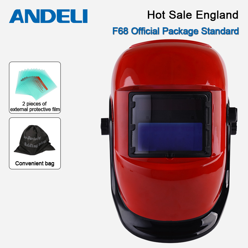 Andeli solenergi automatisk mørklegging tig mig mma sveisemaske/hjelm/hette/linse til sveisemaskin: F68