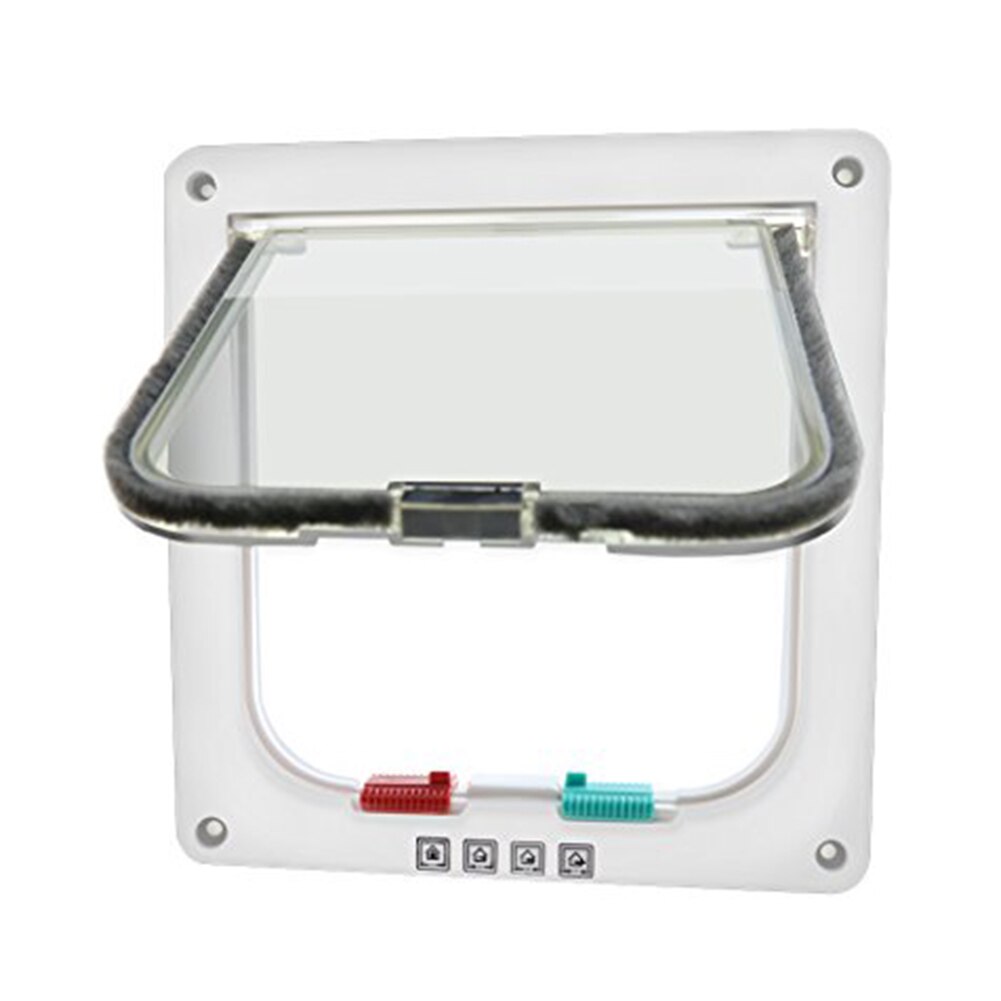Cat Flap Door Safe Lockable Magnetic Pet Screen Door With 4 Way Lock For Puppies And Small Dogs Pretty Garden Easy Install