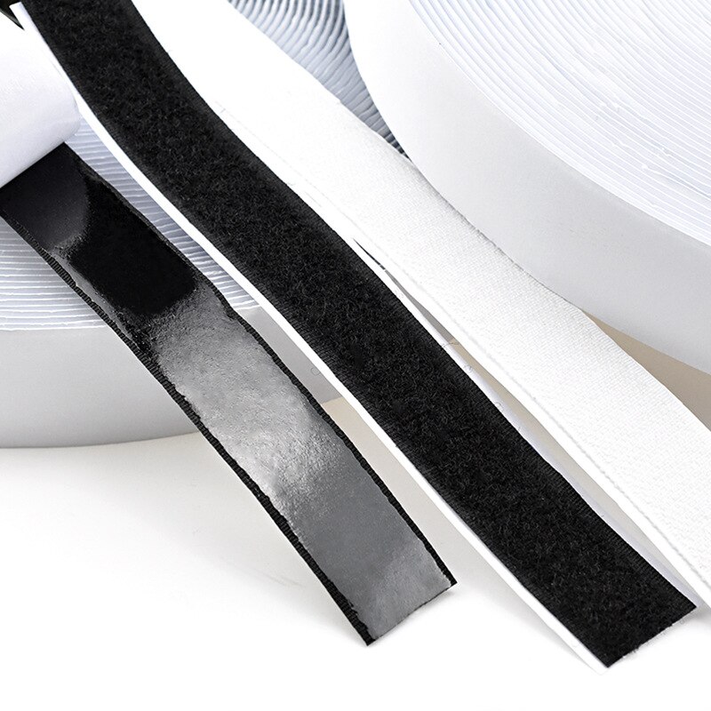 Ruban de fixation velcro magique en Nylon, noir et blanc, 16/20/25/30/40/50mm, 1 mètre, 3M