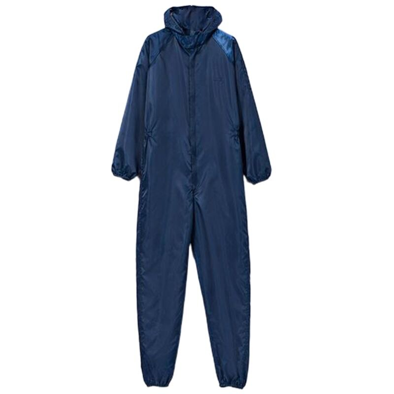 Antistatische overalls schone kleding wasbare capuchon cleanroomkleding stofdichte verfwerkkleding unisex beschermende overalls: Marineblauw / Ik