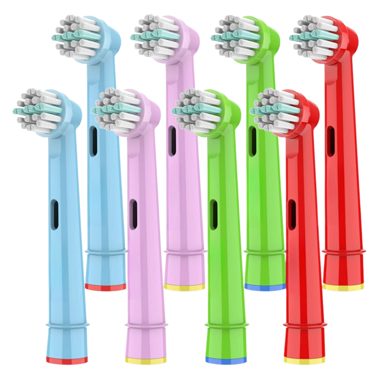 Kleurrijke opzetborstels voor kinderen voor Oral B elektrische tandenborstels - zachte haren, kleine koppen, geschikt voor Pro 1000, actie, floss en meer!: MULTI