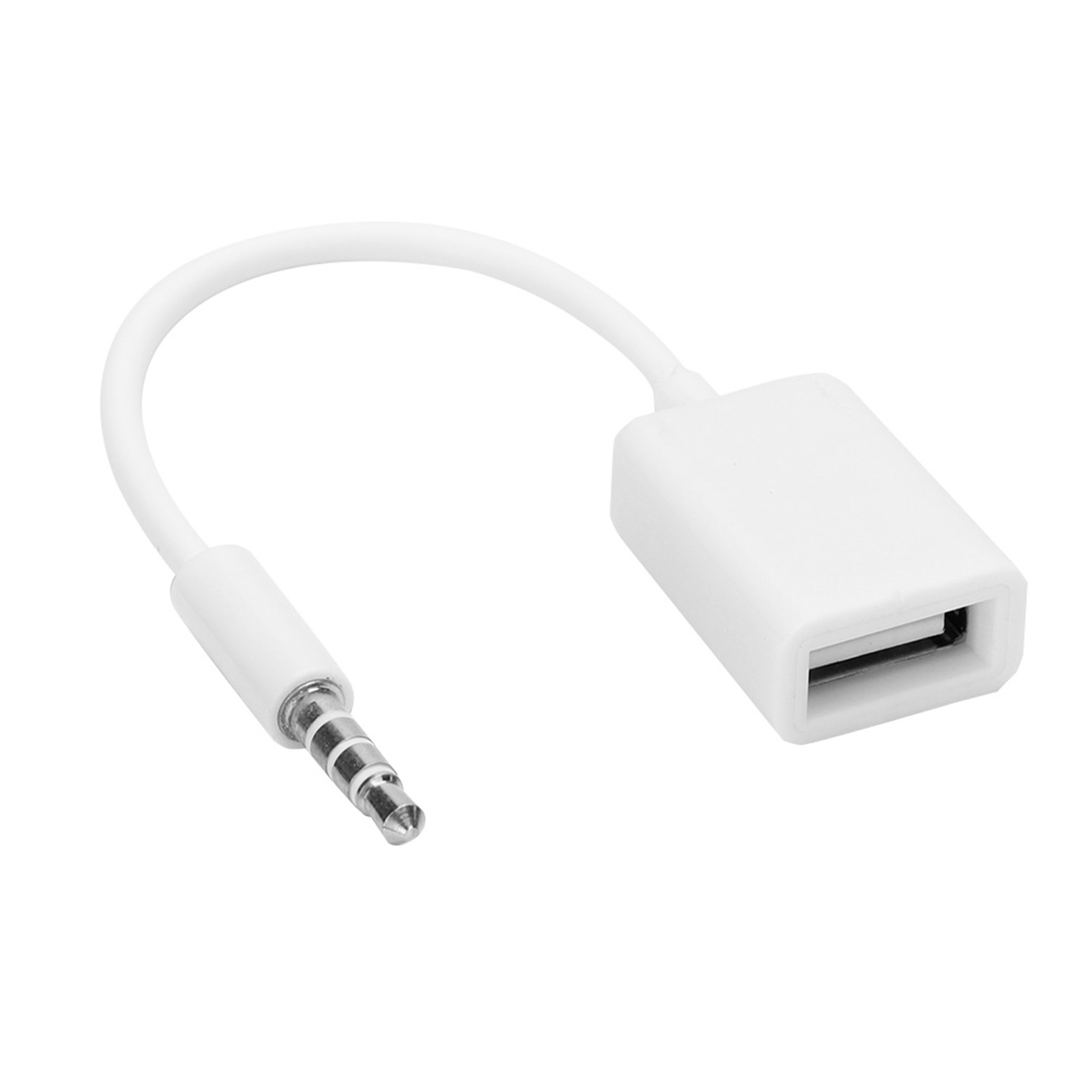 3.5mm- jack til usb-hunnkabel 3.5mm- jack til usb-kabel 3.5mm -hannplugg jack til usb-hunn aux-lydkabel omformeradapterledning: Default Title