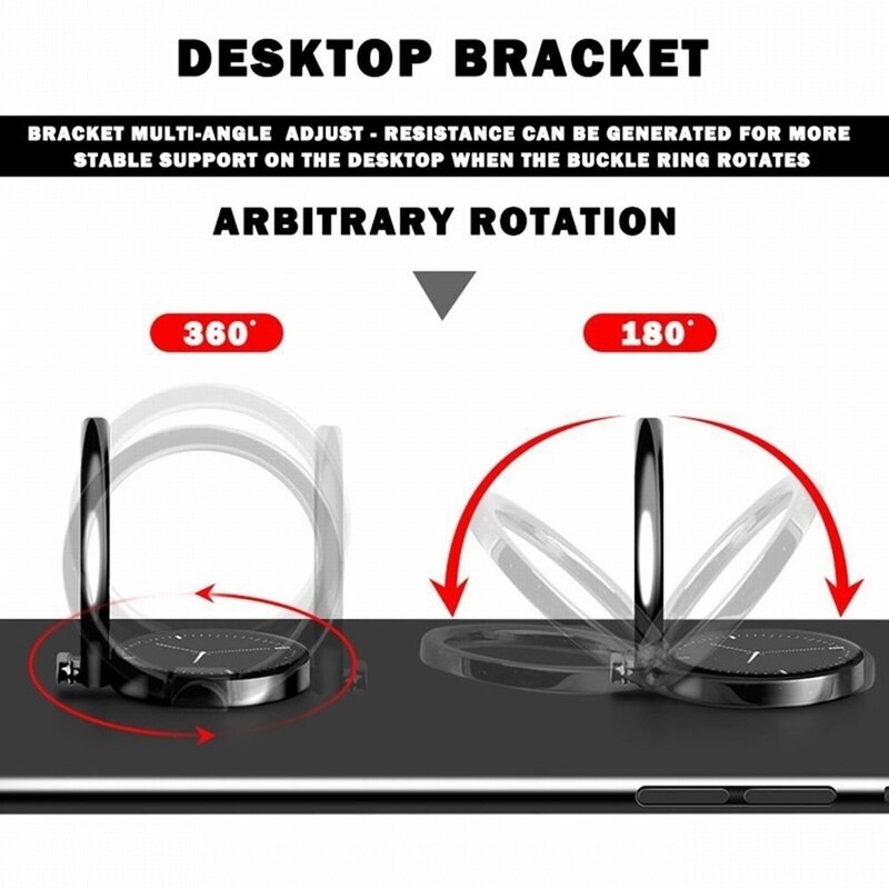 Soporte de anillo de Metal giratorio de 360 grados para teléfono móvil, soporte de agarre de Anti caída para dedo, anillo para teléfono móvil, funda