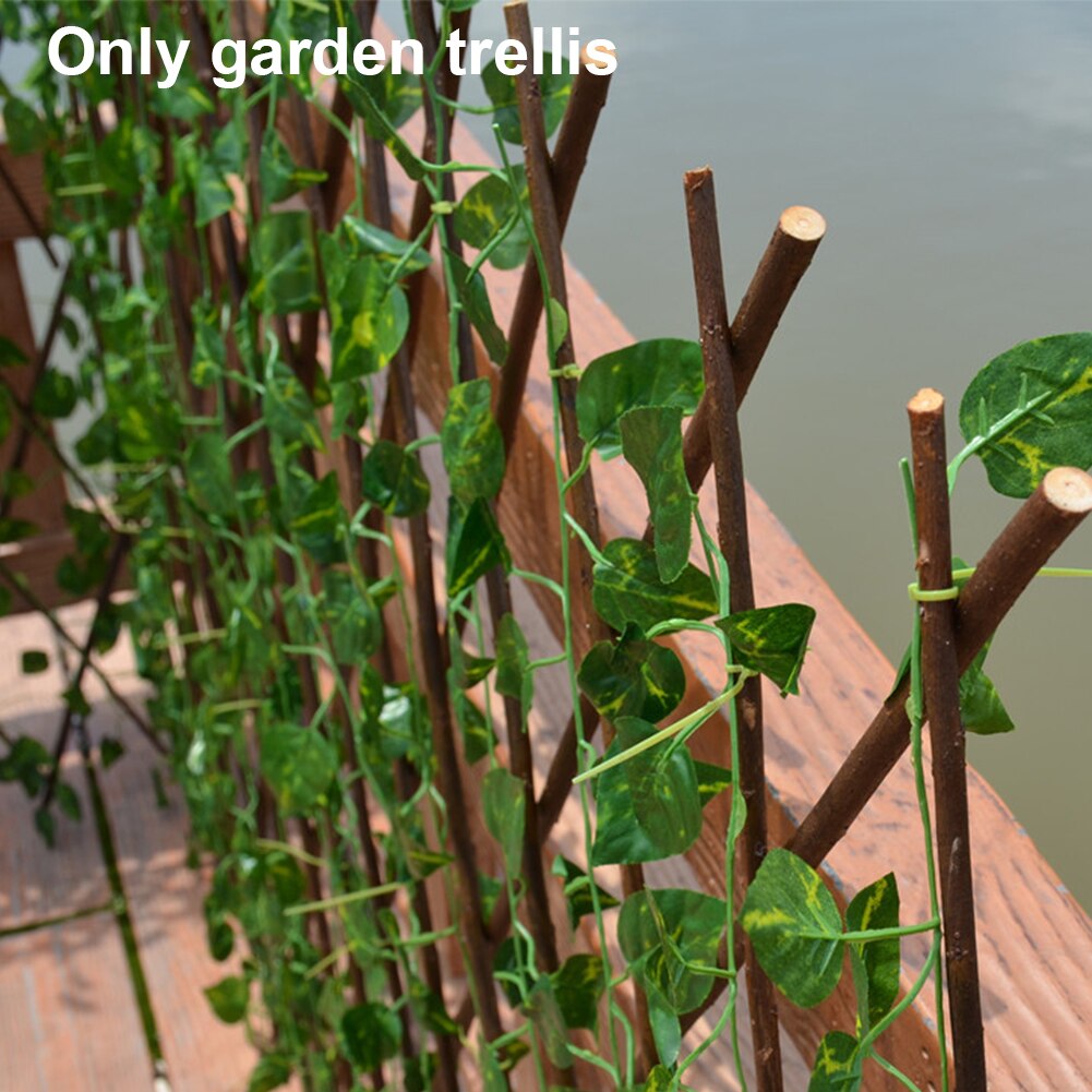 Utvidbar uttrekkbar plante klatre espalier hage gjerde balkong personvern ramme verftet dekorasjon diy anti-etsende tre hjem