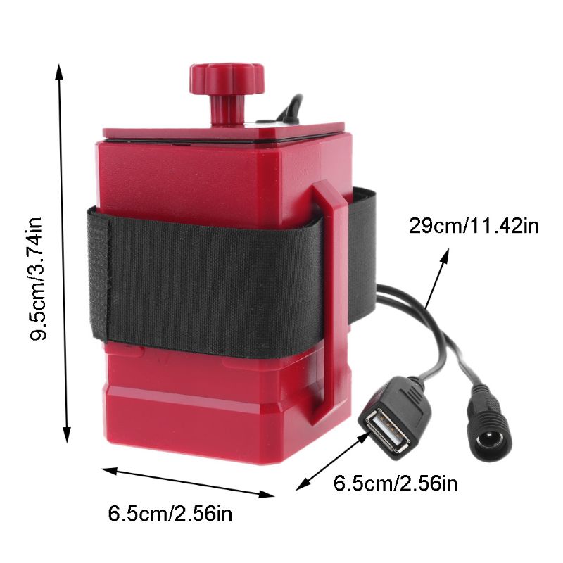 Waterproof DIY 4x 18650 26650 Battery Case Box Cover with 16.8V DC and 5V USB Power Supply for Bike LED Light Cellphone Tablet