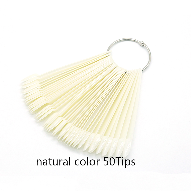 uñas accesorios y herramientas decoracion uñas muestrario uñas uñas postizas Puntas postizas para manicura, accesorios de estilo abanico ovalado para exhibición de uñas artísticas, transparentes, 50 piezas: Borgoña