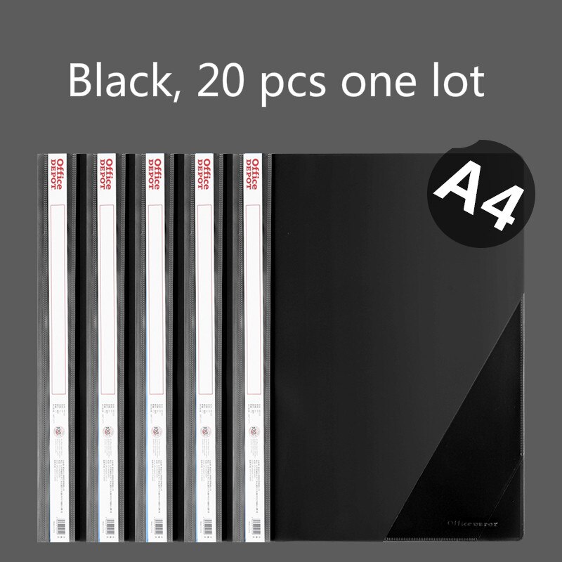 PP Thickened A4 Report Cover &amp; Spine Bar Transparent Reference Book Files Holder Resume Paper Student Book Document Folder: E1