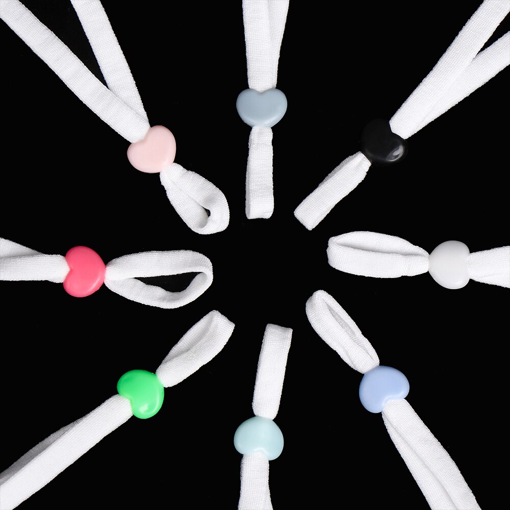 Cordones de silicona antideslizantes con hebilla del acollador, accesorios para mascarillas, amor, novedad, 50 Uds.