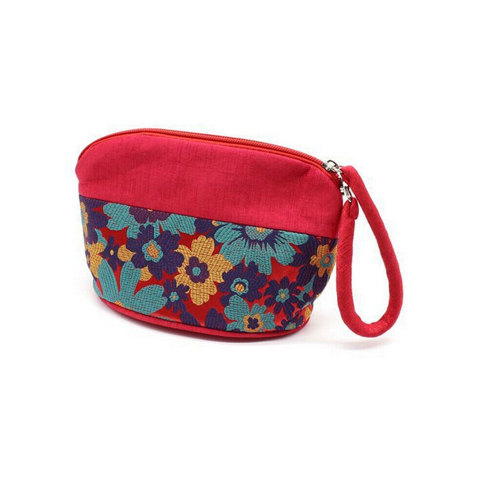 Women Embroidery Silk Bag Vintage Style Messenger Bag Chinese Style Handbag Purse Bag: Style1 B