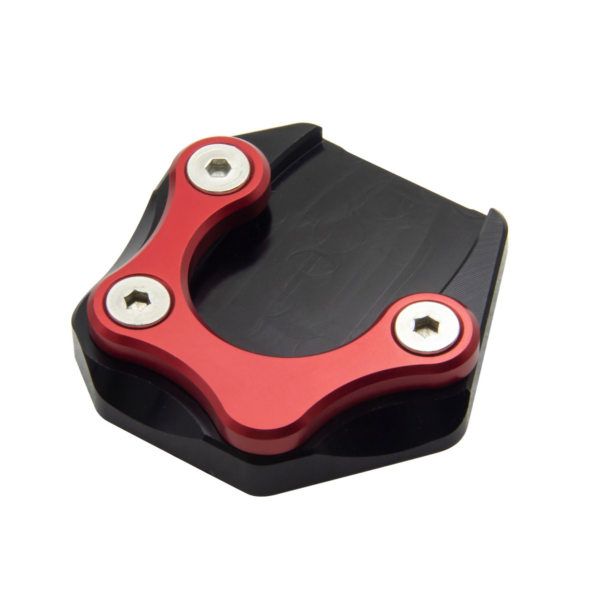 For HONDA Rebel CM500 CMX300 Motorcycle CNC Kickstand Sidestand Stand Extension Enlarger Pad: Red