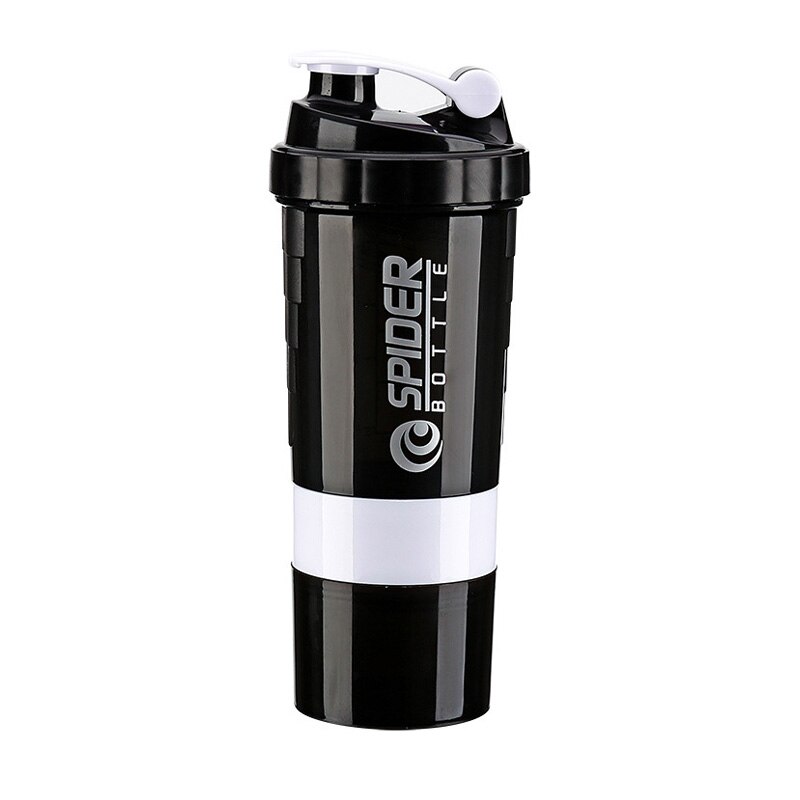 500ml copo de água plástico portátil copo copo de água esportes garrafa de água proteína shaker viagem ao ar livre portátil leakproof drinkware plástico: White