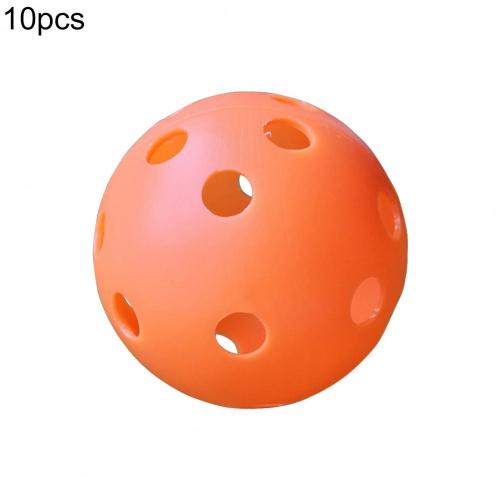 Accesorios de golf de 10 piezas y 72mm, práctica pelota de práctica de golf, estructura hueca, pelota de golf ligera de PE para entrenamiento en interiores y exteriores, 프: Naranja