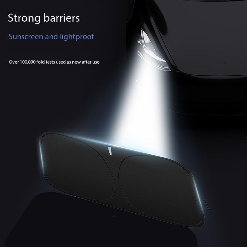 Solskærm til forrude, varmeisolering og solbeskyttelse, blændingsfri solskærm til sommerbrug i køretøjer