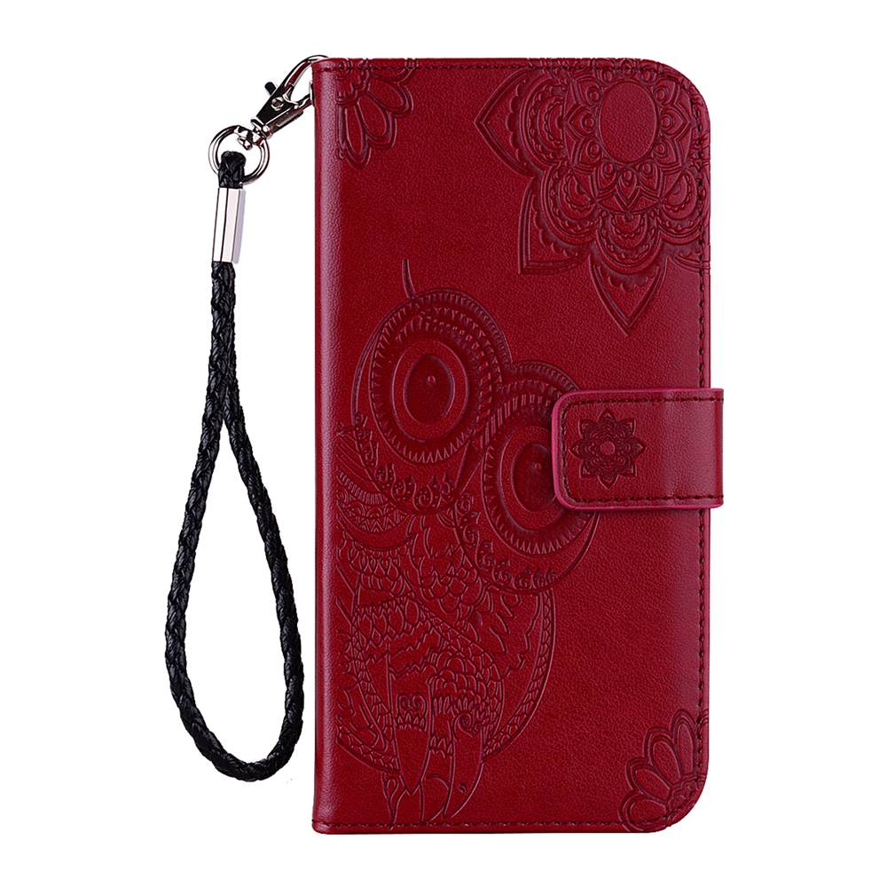 Redmi Note 9 funda 3D búho Flip Funda de cuero para Xiaomi Redmi Note 9 6,53 pulgadas funda de cartera Capa Redmi Note 9 funda: Brown