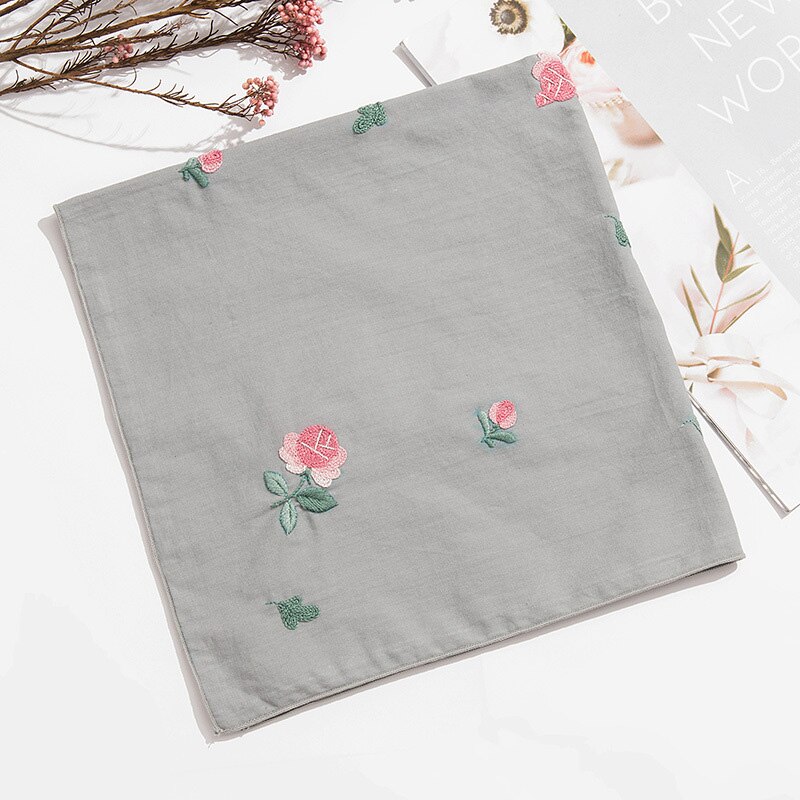 Handkerchief Embroidery Kit Needlework Flower Cross Stitch Set DIY Handwork Swing Handmade Craft Unfinished: 1