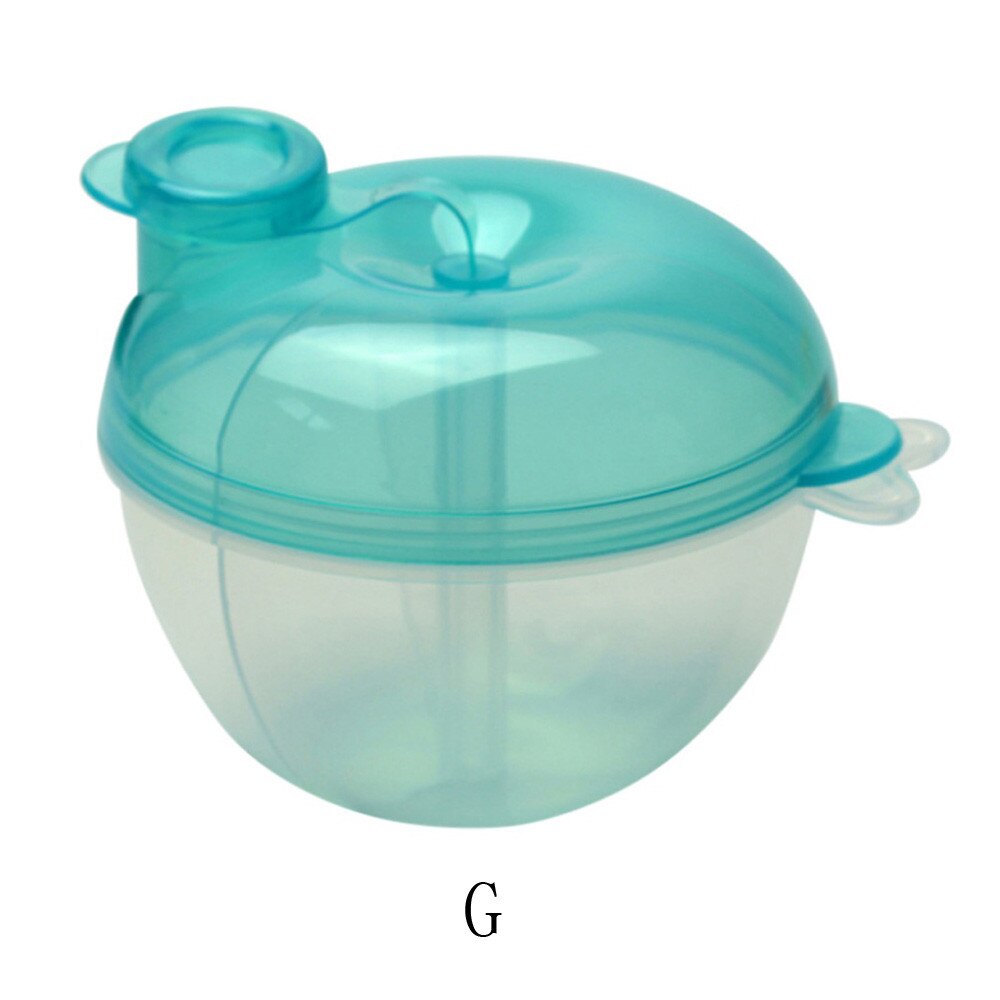 Tre-gitter madæske bærbar baby spædbarn rejse mælkepulver dispenser beholder fodring kasse blandebeholder mad opbevaring #40: G