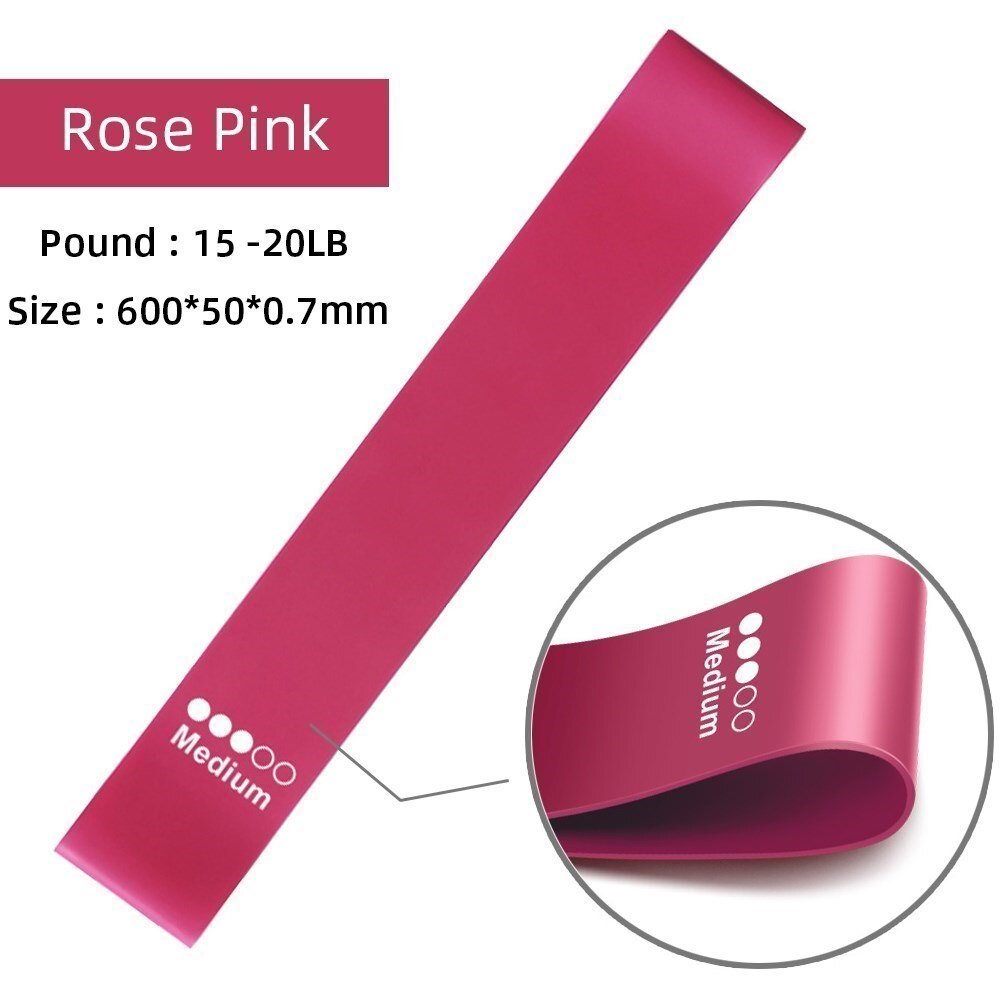 Gym Accessories Resistance Bands Yoga Bodybuilding Sport Equipment Fitness Portable Body Building Sports Entertainment: Rose Pink