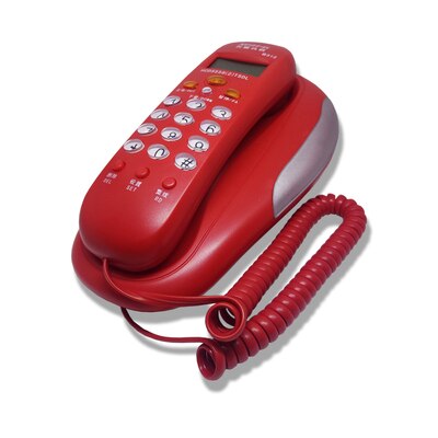 Lcd-scherm aan de muur, vaste telefoon, thuiskantoor, hotel, inkomende beller-id / wandtelefoon aan het bed