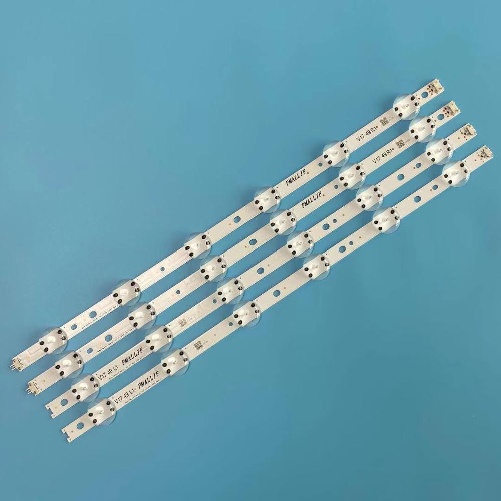 4 pièces LED bande de Rétro-Éclairage Pour LG 49 ''TÉLÉVISION 6916L-2862A 6916L-2863A V17 49 R1 + L1 ART3 49UJ670V-ZD 49UJ651V LC490DGG (FK) (MD)