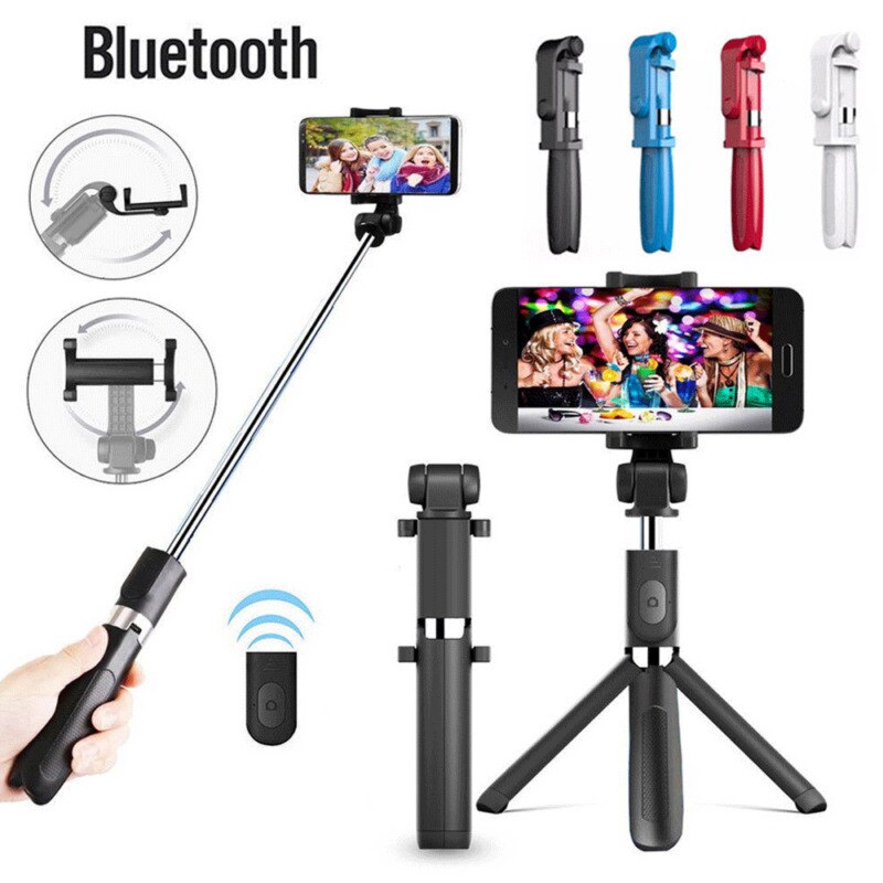 Bluetooth Selfie Stick Tripod - Extendable 185mm Folded Length - Remote Shutter - Phone Holder