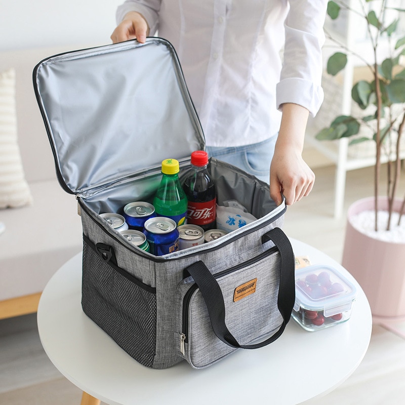 Travel Thermal Cooler Lunch Bags Picnic Food Beverage Drink Fresh Keeping Organizer Insulated Box Container Case Supplies